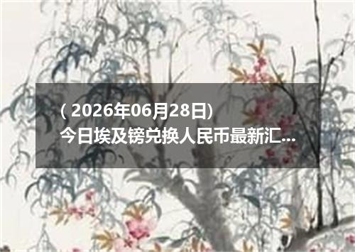 ( 2026年06月28日) 今日埃及镑兑换人民币最新汇率行情